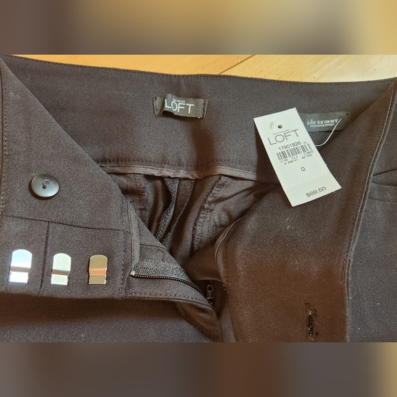 LOFT Julie skinny black women's trousers in size 0 - Picture 4 of 7